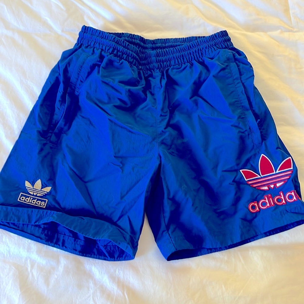 Adidas Soccer Shorts with Zipper Pockets. Royal Blue in Size XS.